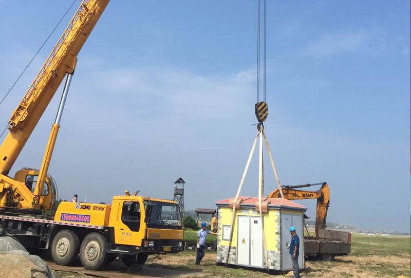 Outdoor box-type substation installation